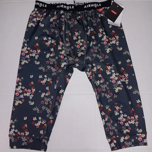 AIRHOLE FLORAL PRINT POLAR FLEECE THERMAL BOTTOMS